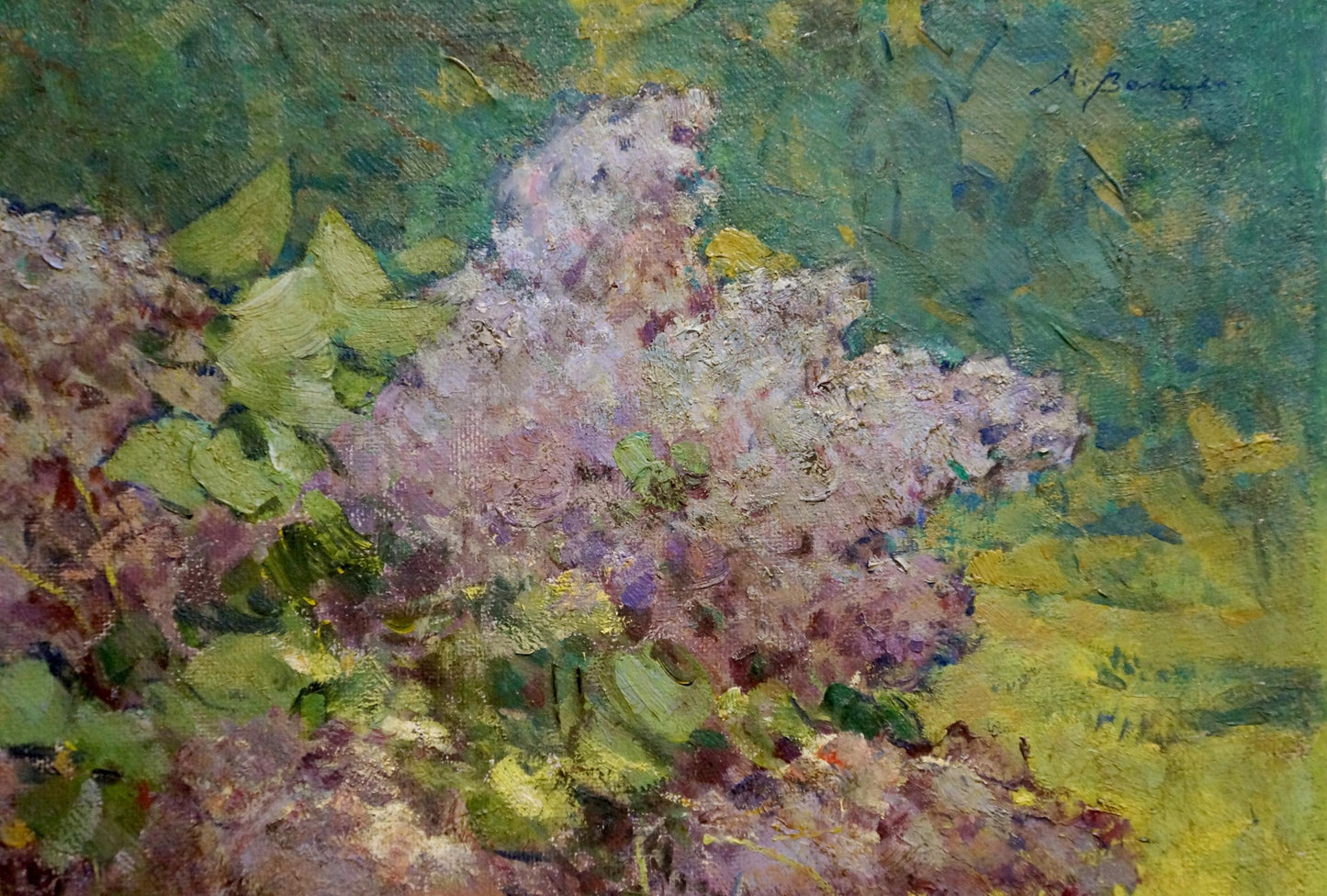 Oil painting of lilac blossoms by Vol’shteyn Moisey L’vovich