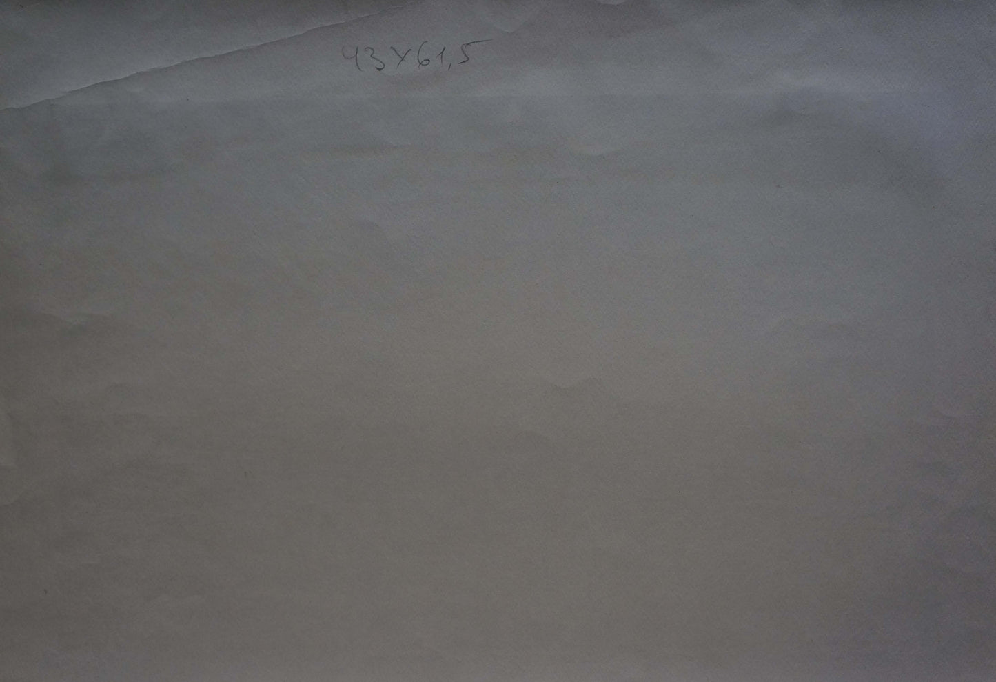 Back of Abstract painting Pink morning Albina Yaloz on light gray fabric