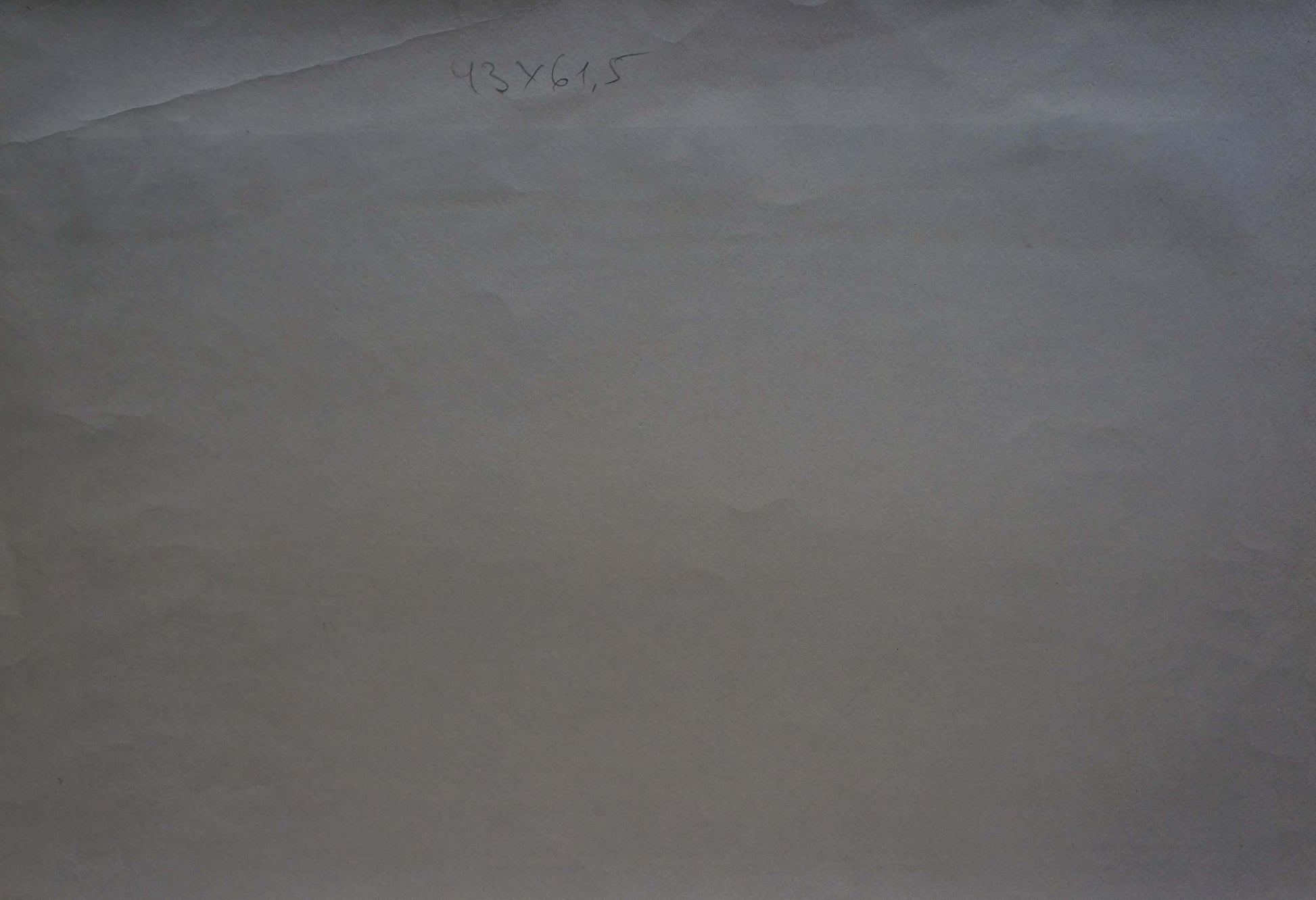 Back of Abstract painting Pink morning Albina Yaloz on light gray fabric