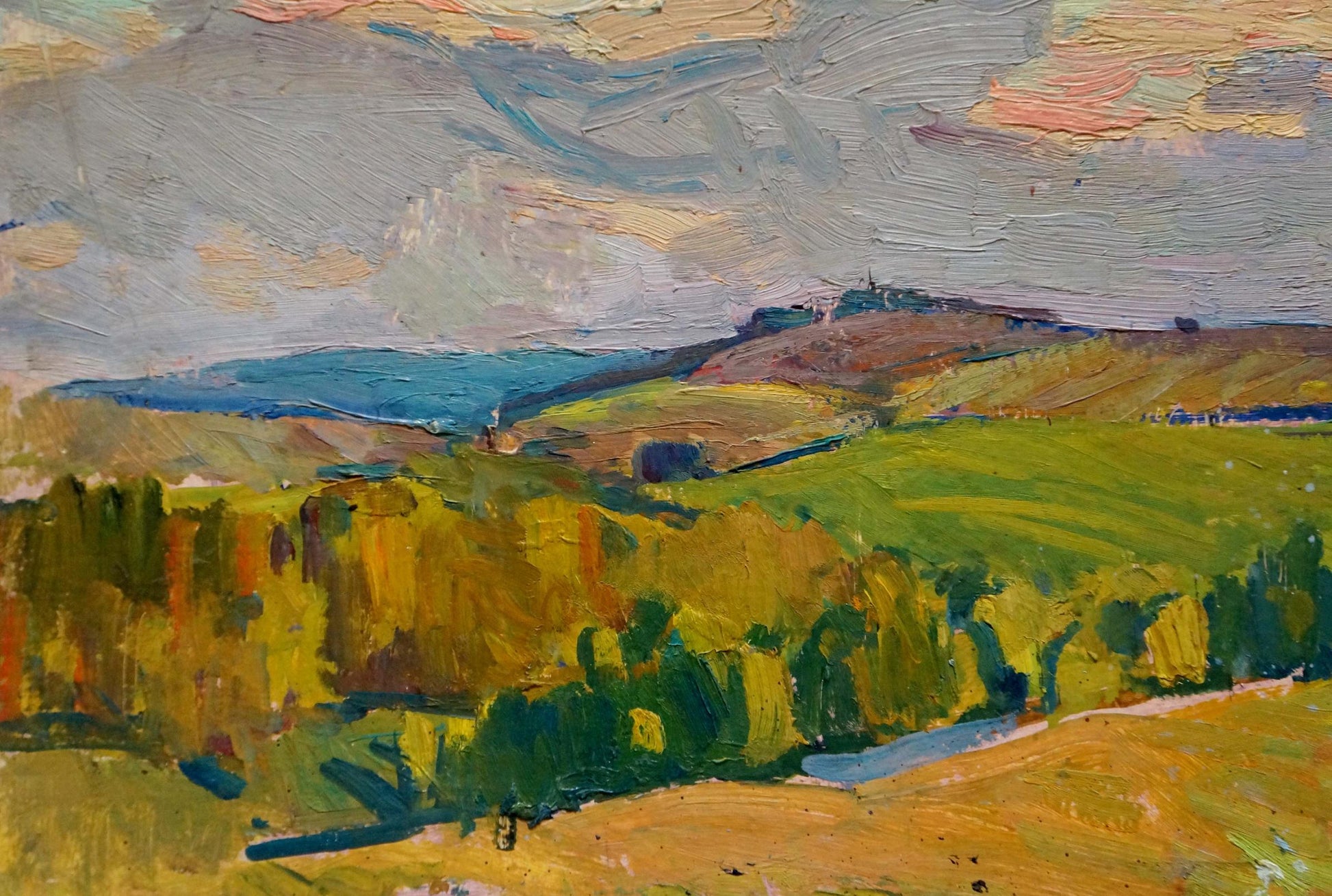 Oil painting The road to the city by Shepetovsky Vitaly Yakovlevich