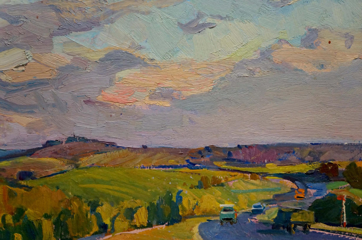 Oil painting The road to the city by Shepetovsky Vitaly Yakovlevich