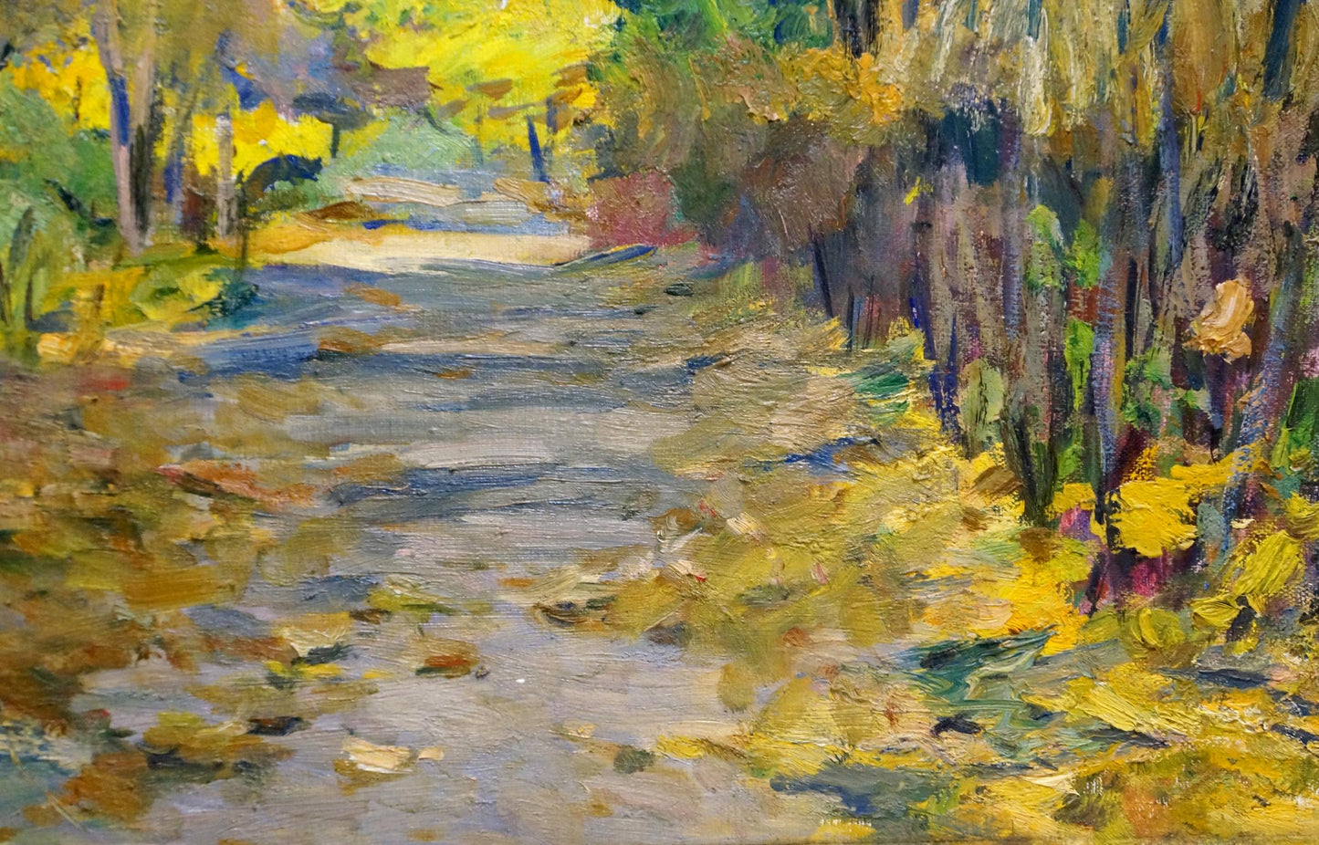 Vibrant impressionist oil painting Autumn Park by Tartakovsky Isaac Iosifovich
