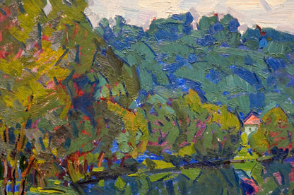 Vibrant impressionist oil landscape by Chegodar Vasily Dmitrievich