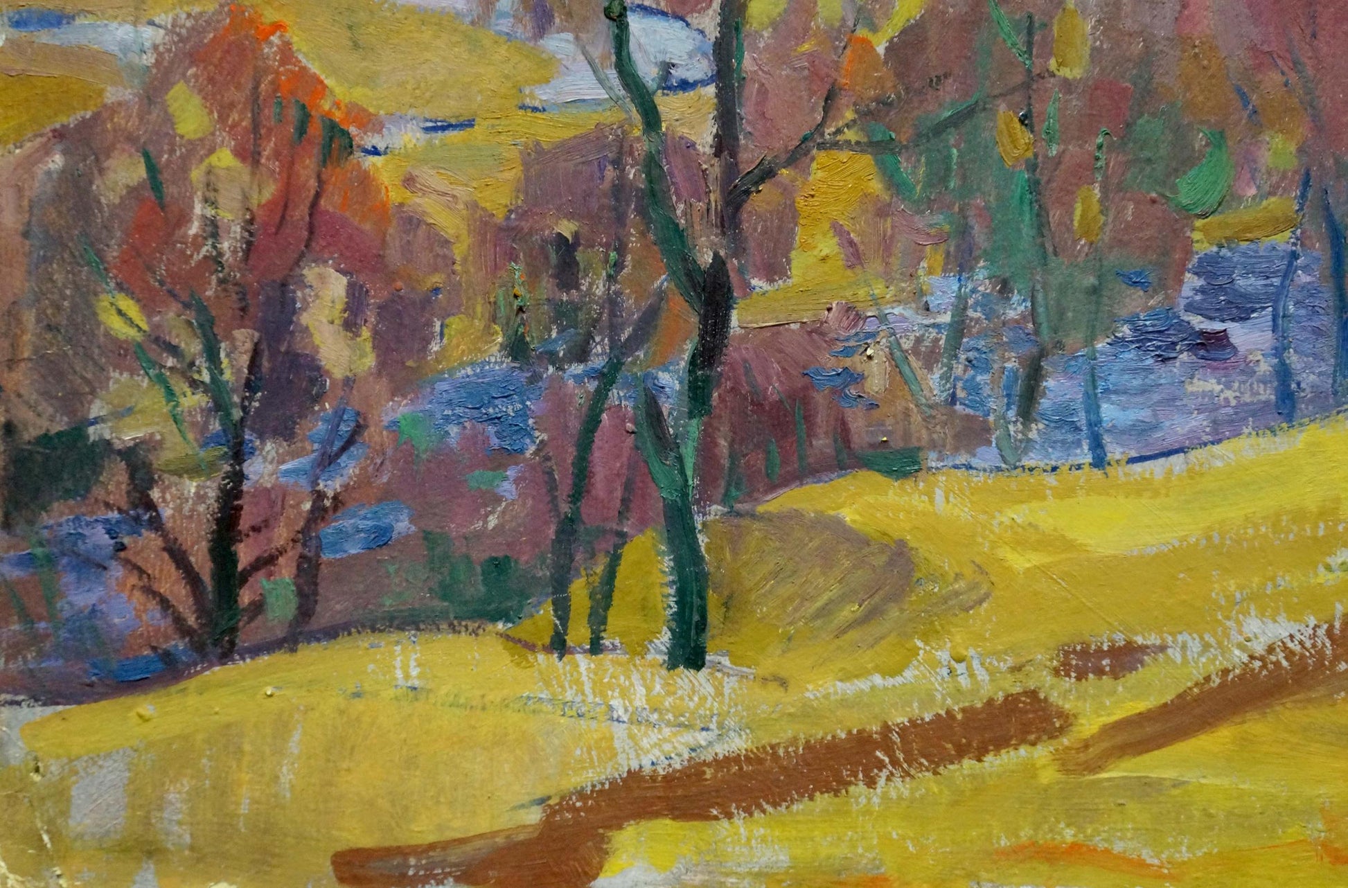 Vibrant impressionist oil painting Its a nasty day by Scriabin Petr Dmitrievich