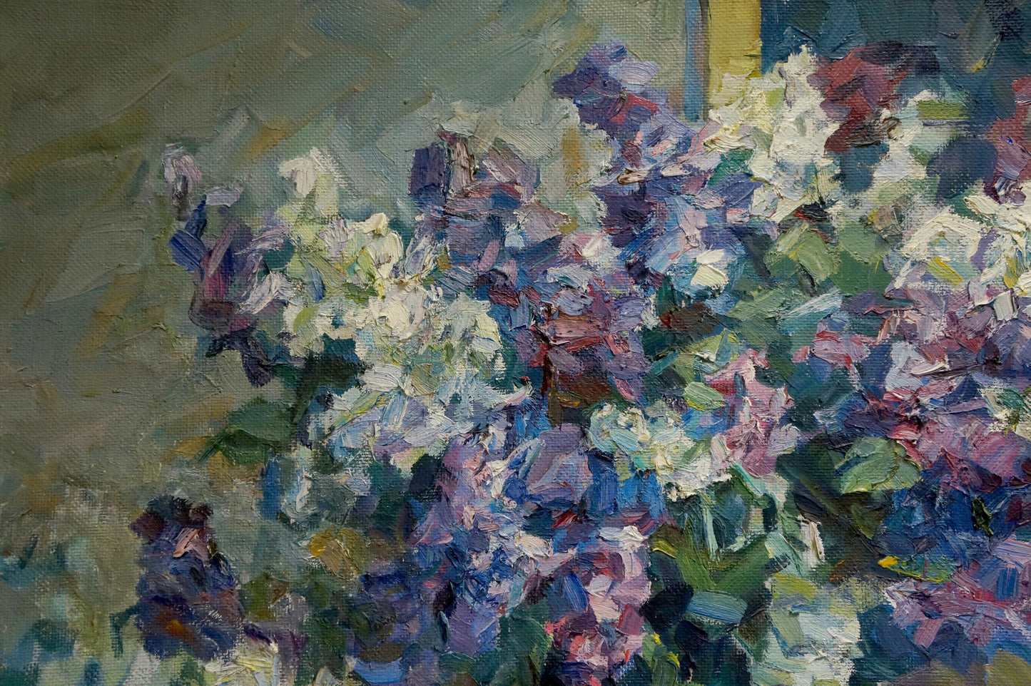 Oil painting Lilac by Zakharov Fedor Zakharovich, vibrant impasto blossoms