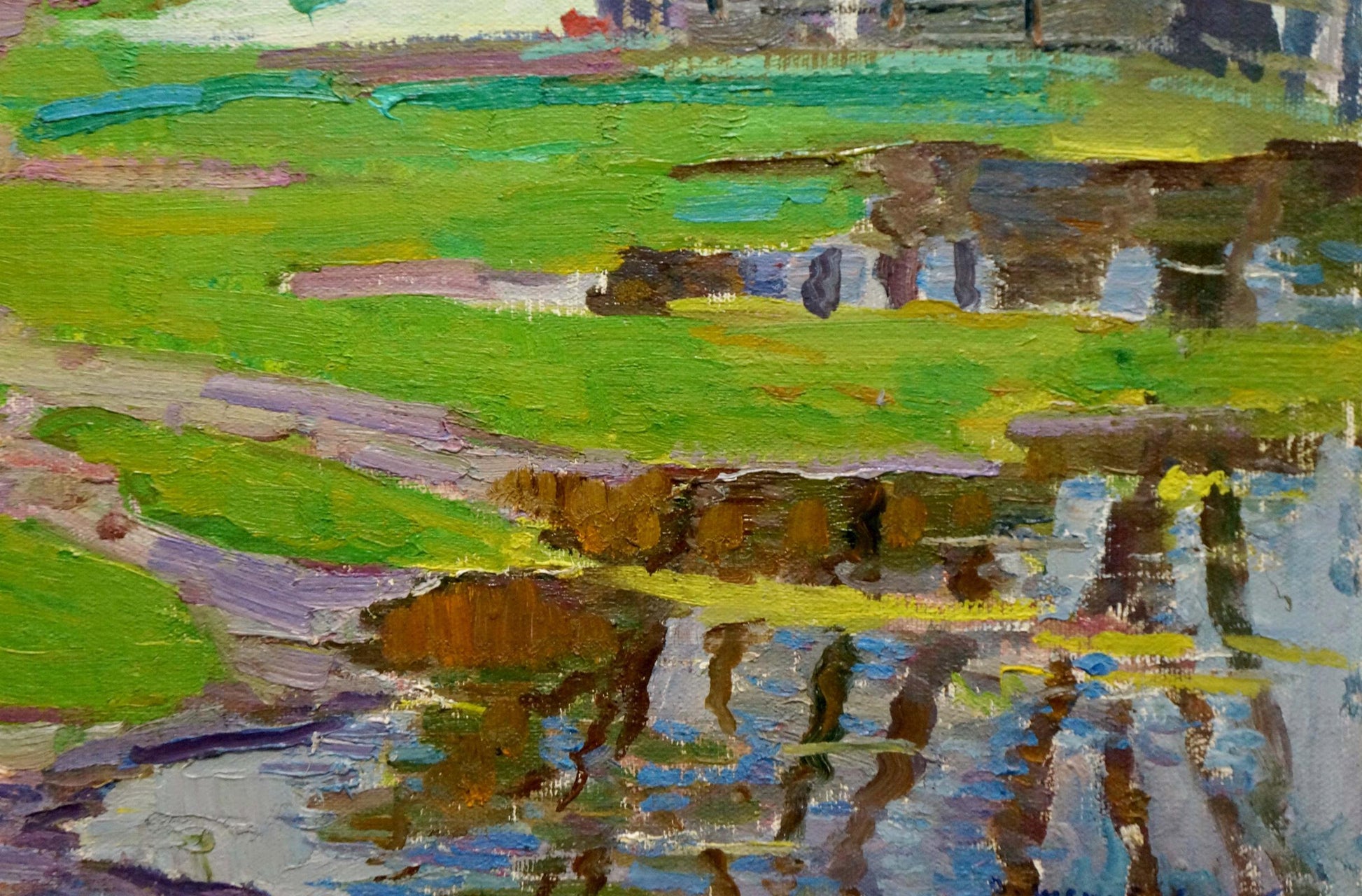 Vibrant impressionist oil painting After the Rain by Shepetovsky Vitaly Yakovlevich