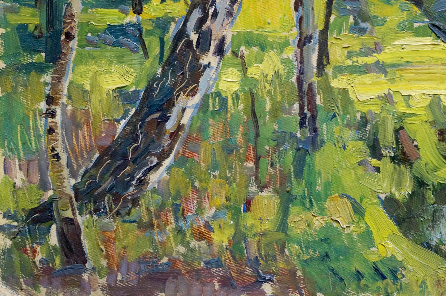 Oil painting of birch forest by Pavlyuchenko Vladimir