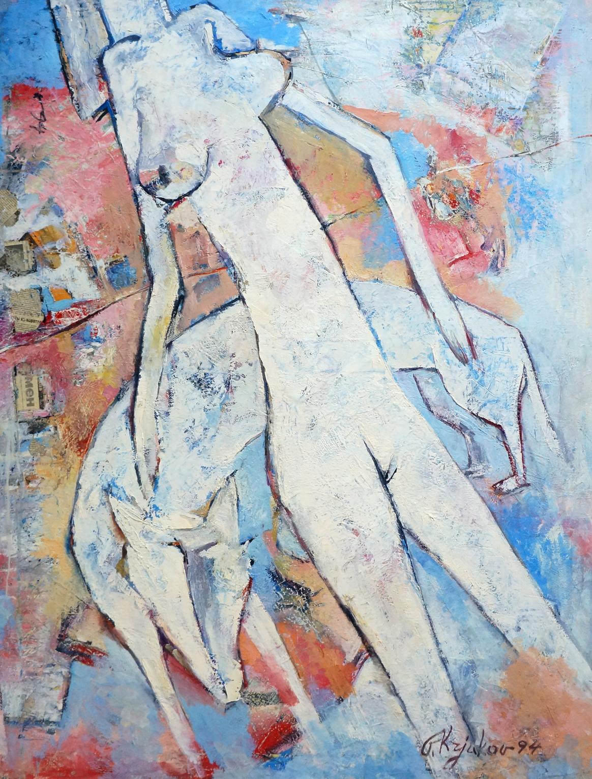 Abstract oil painting Tenderness by Kryukov Vasily Ivanovich
