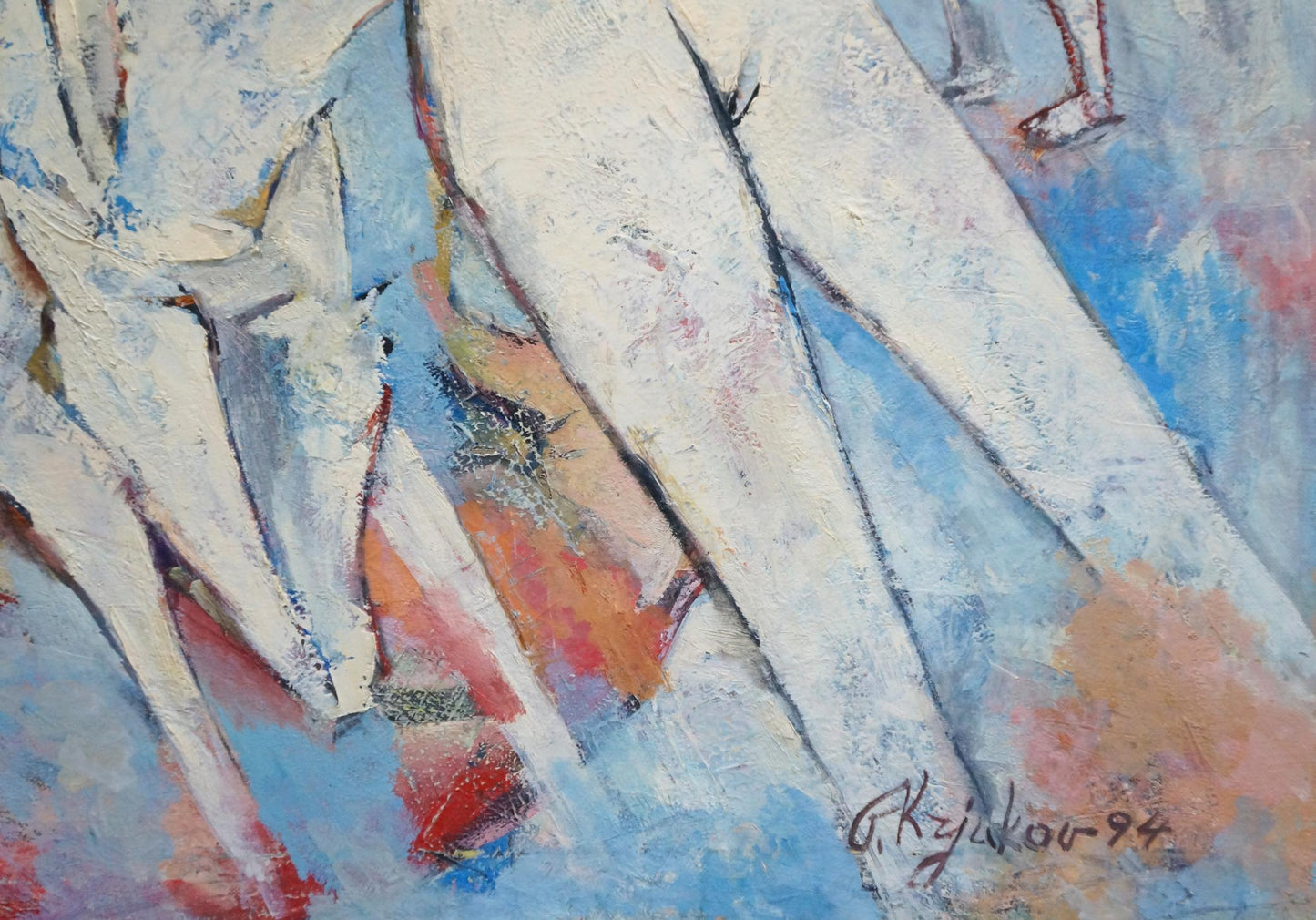 Abstract oil painting Tenderness by Kryukov Vasily Ivanovich