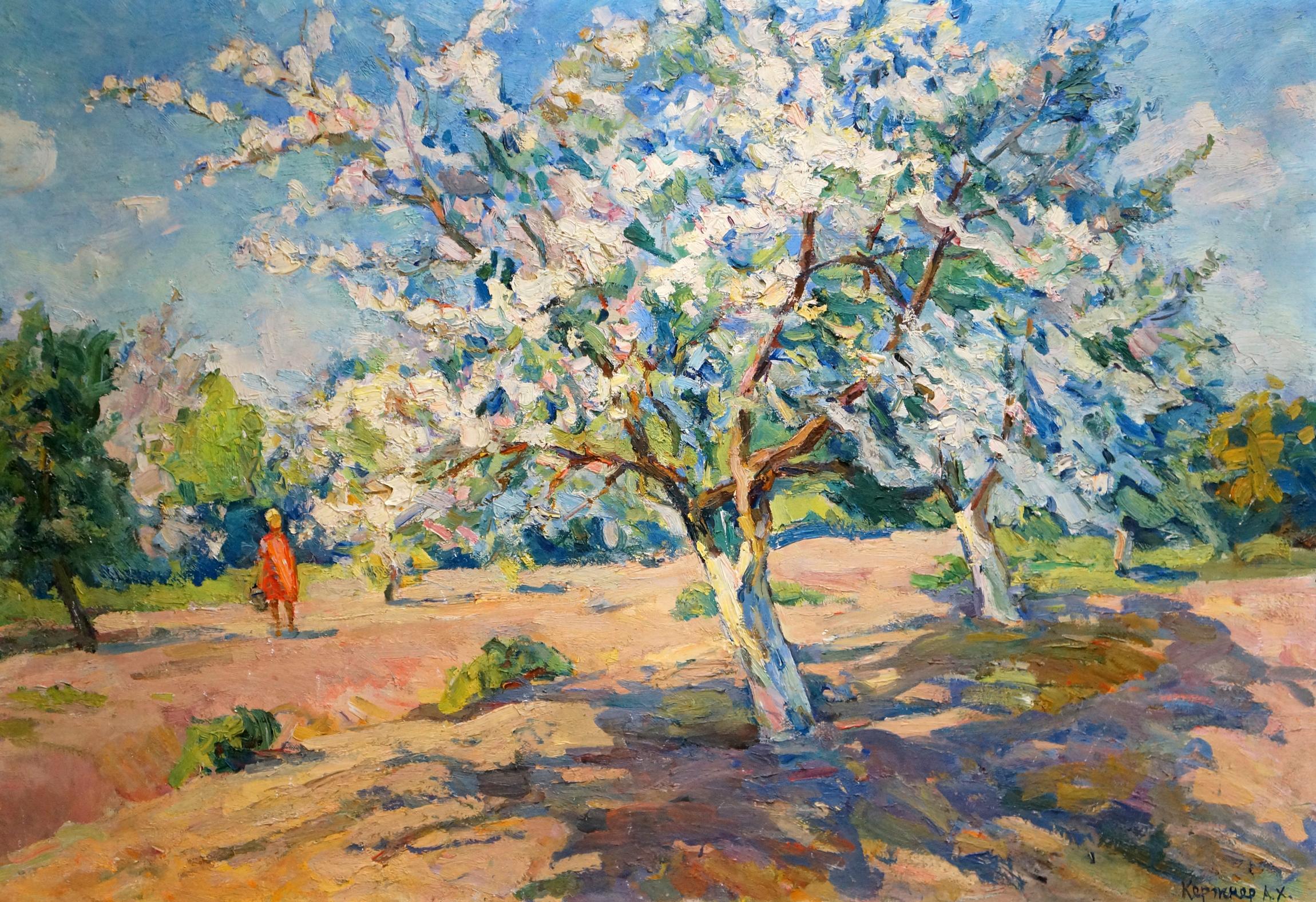 Oil painting Blooming garden Alexander Kerzhner