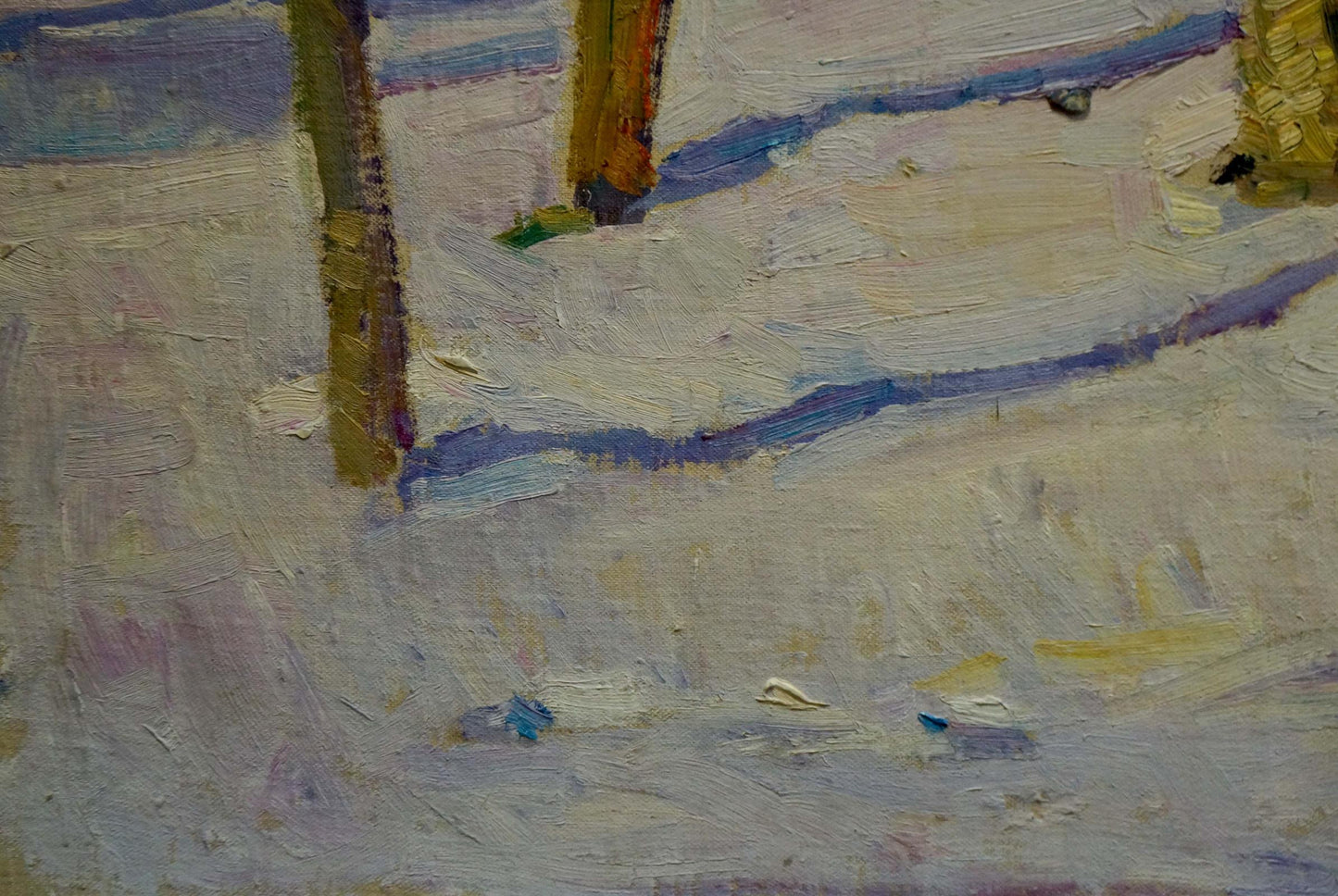 Textured impressionistic oil painting of winter park by Nagulyak Petr Ivanovich