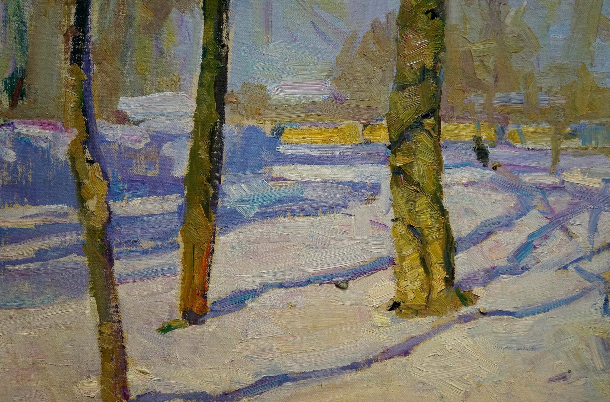 Oil painting Winter park by Nagulyak Petr Ivanovich, snowy trees