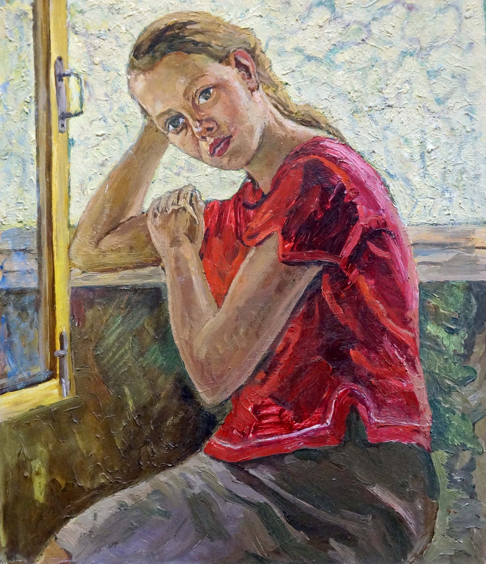 Oil painting portrait of a girl by Eremin Boris Alexandrovich