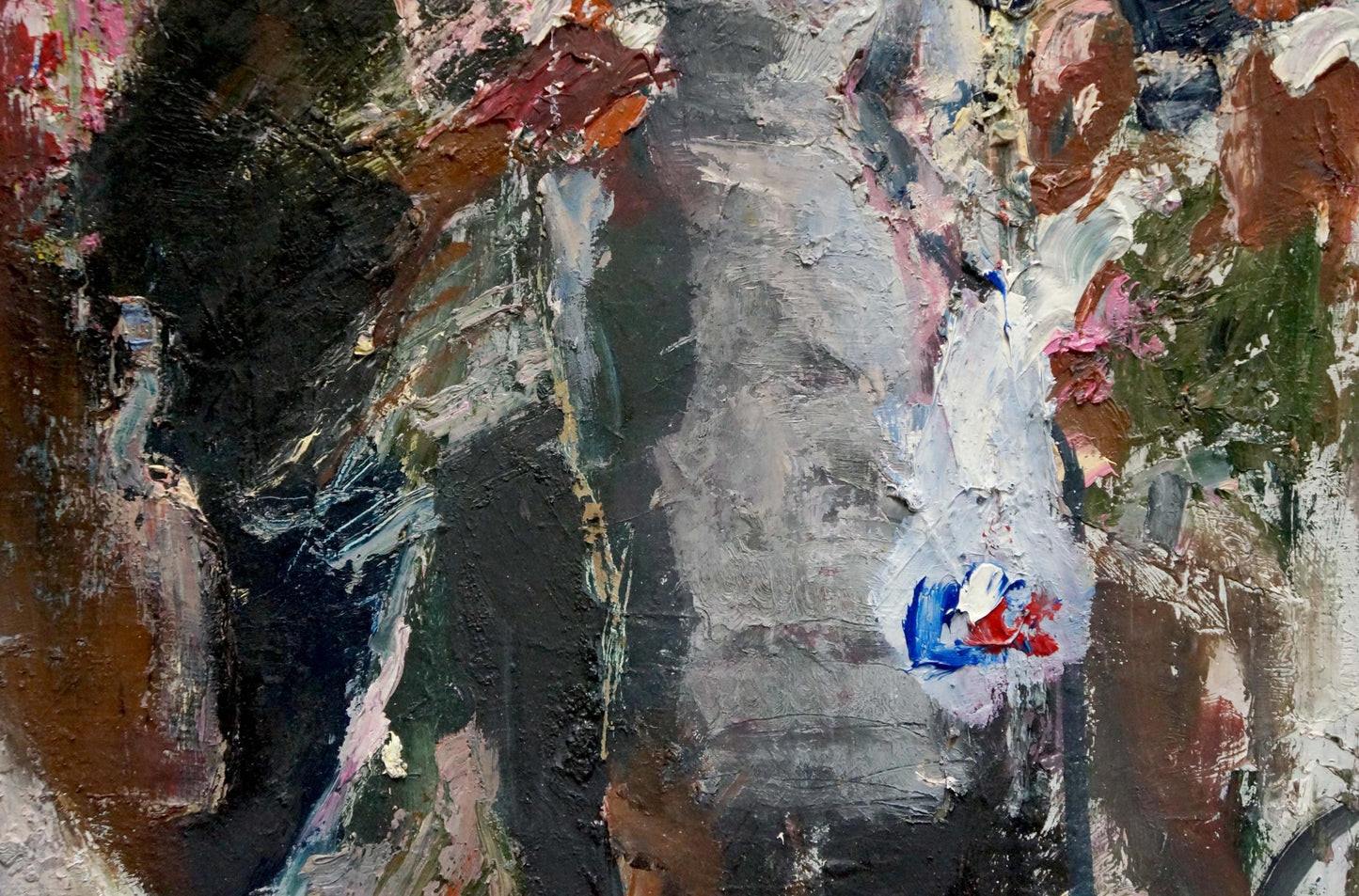 Abstract expressionist oil portrait by Klimenko Alexander Ivanovich