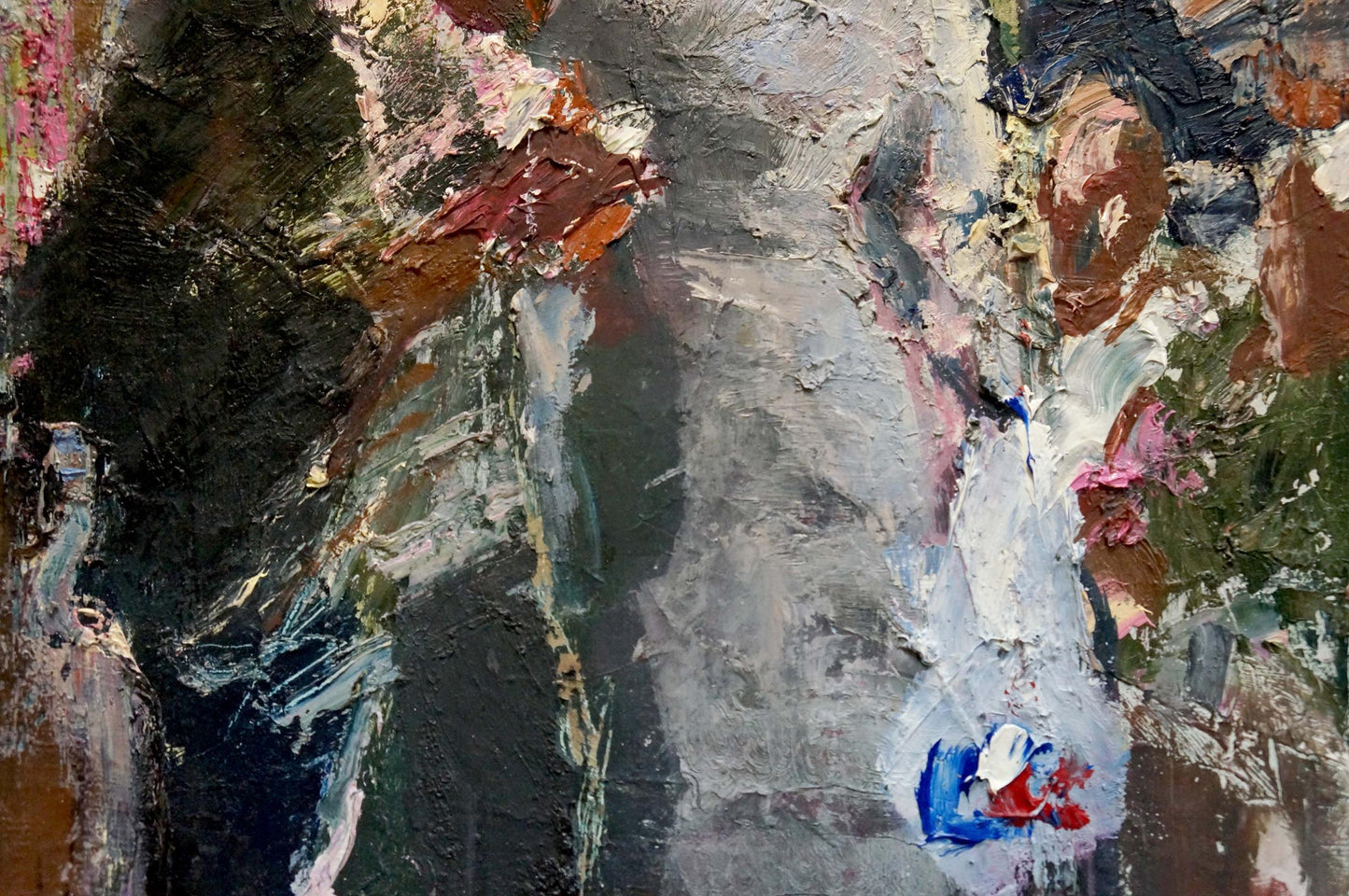 Oil painting portrait of people by Klimenko Alexander Ivanovich, abstract expressionist grays