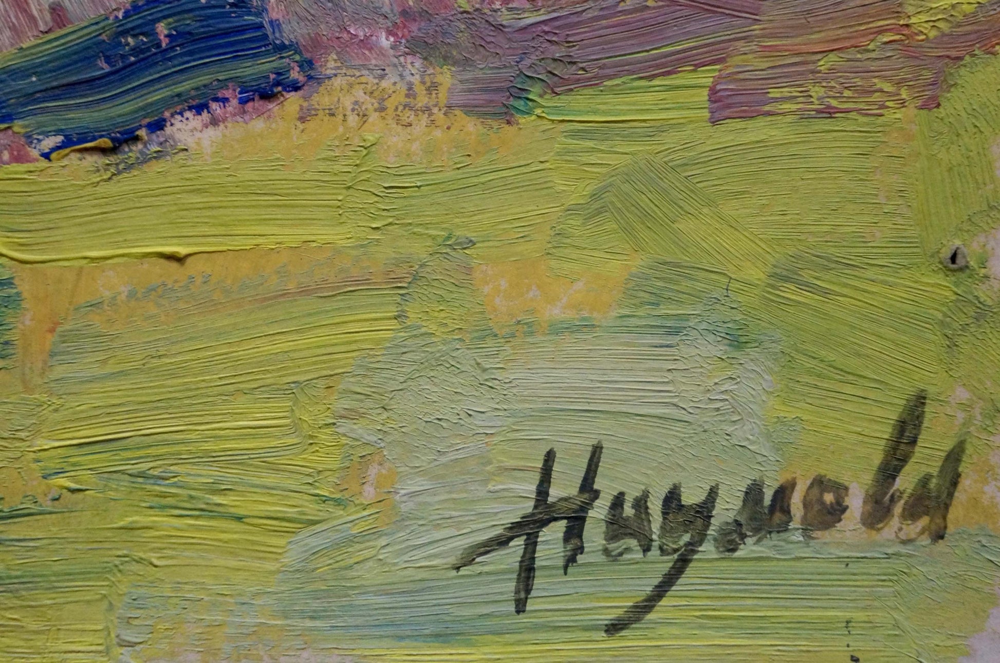Oil painting Fog by Naumova Tamara Sergeevna, vibrant abstract textured hues