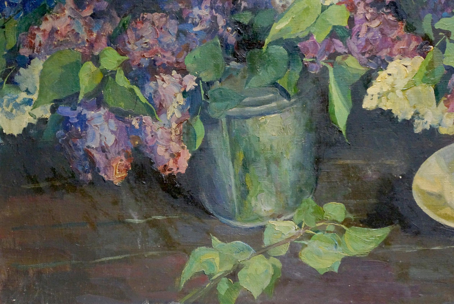 Oil painting of two lilac bouquets by Alexander Kerzhner