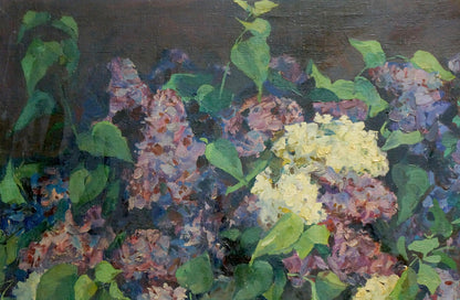 Oil painting of two lilac bouquets by Alexander Kerzhner