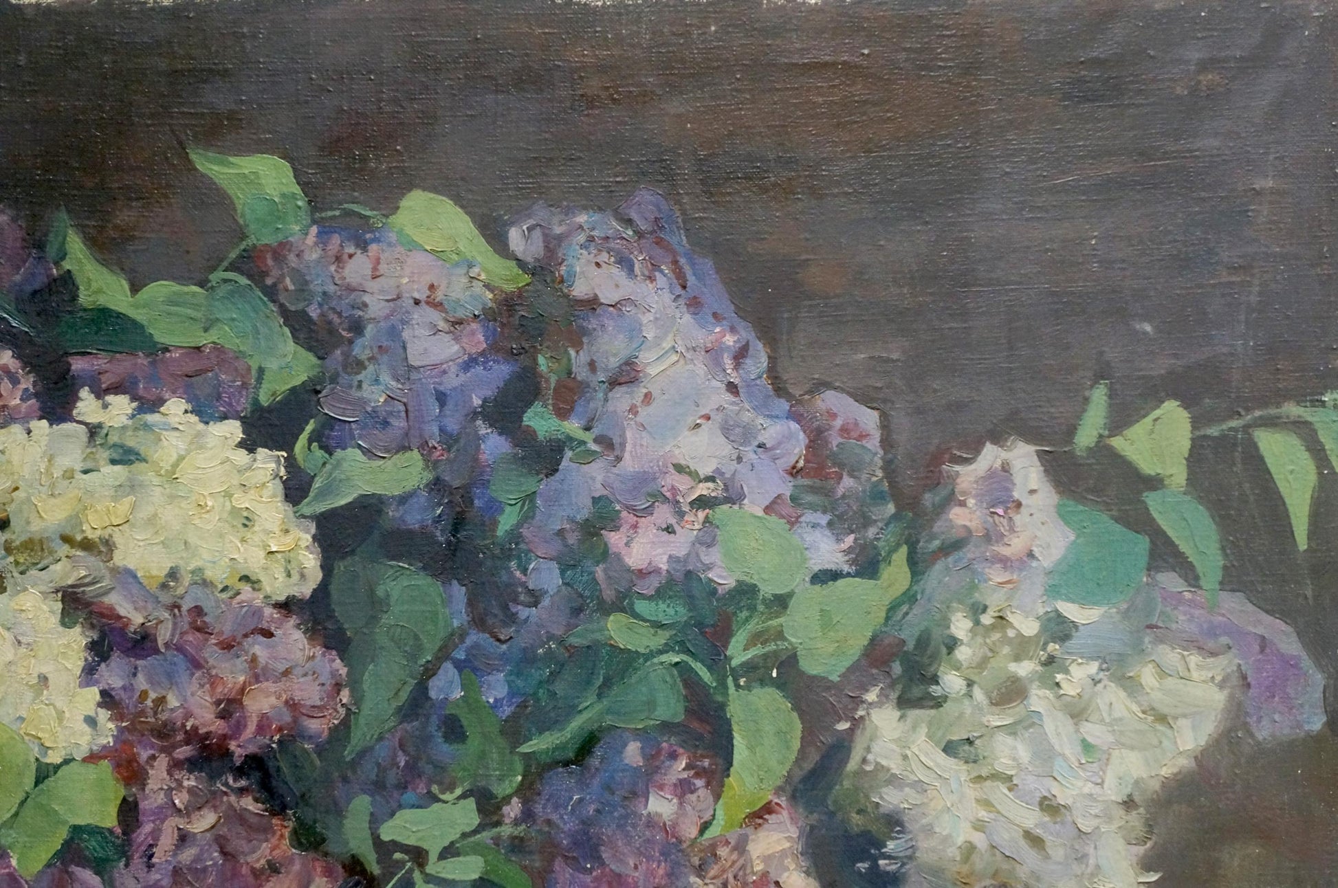 Oil painting of two lilac bouquets by Alexander Kerzhner