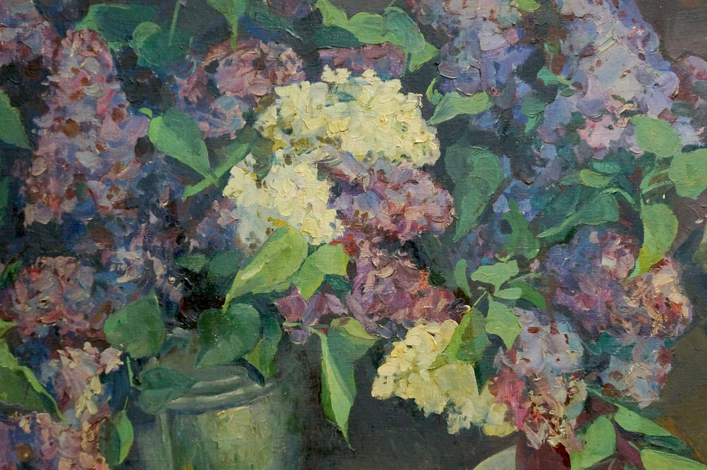 Oil painting of two lilac bouquets by Alexander Kerzhner