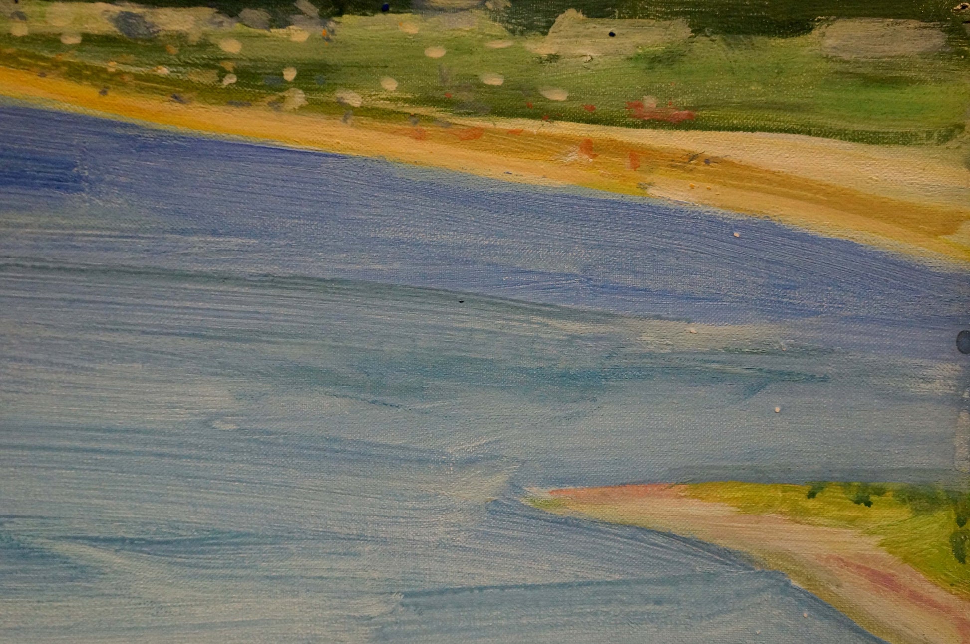 Serene coastal oil painting by Tkachenko Valentin Yakovlevich