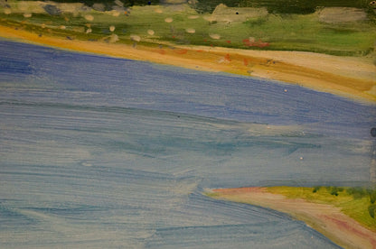 Serene coastal oil painting by Tkachenko Valentin Yakovlevich