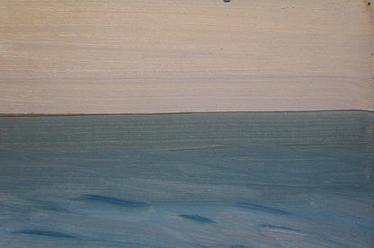 Oil painting Sea shore by Tkachenko Valentin Yakovlevich, serene split horizon