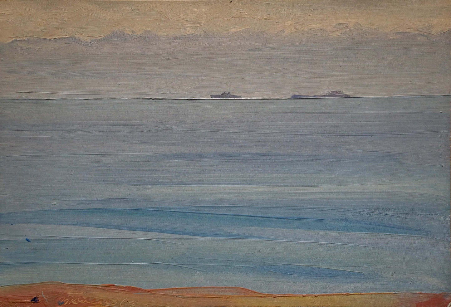 Serene sea horizon oil painting by Tkachenko Valentin Yakovlevich