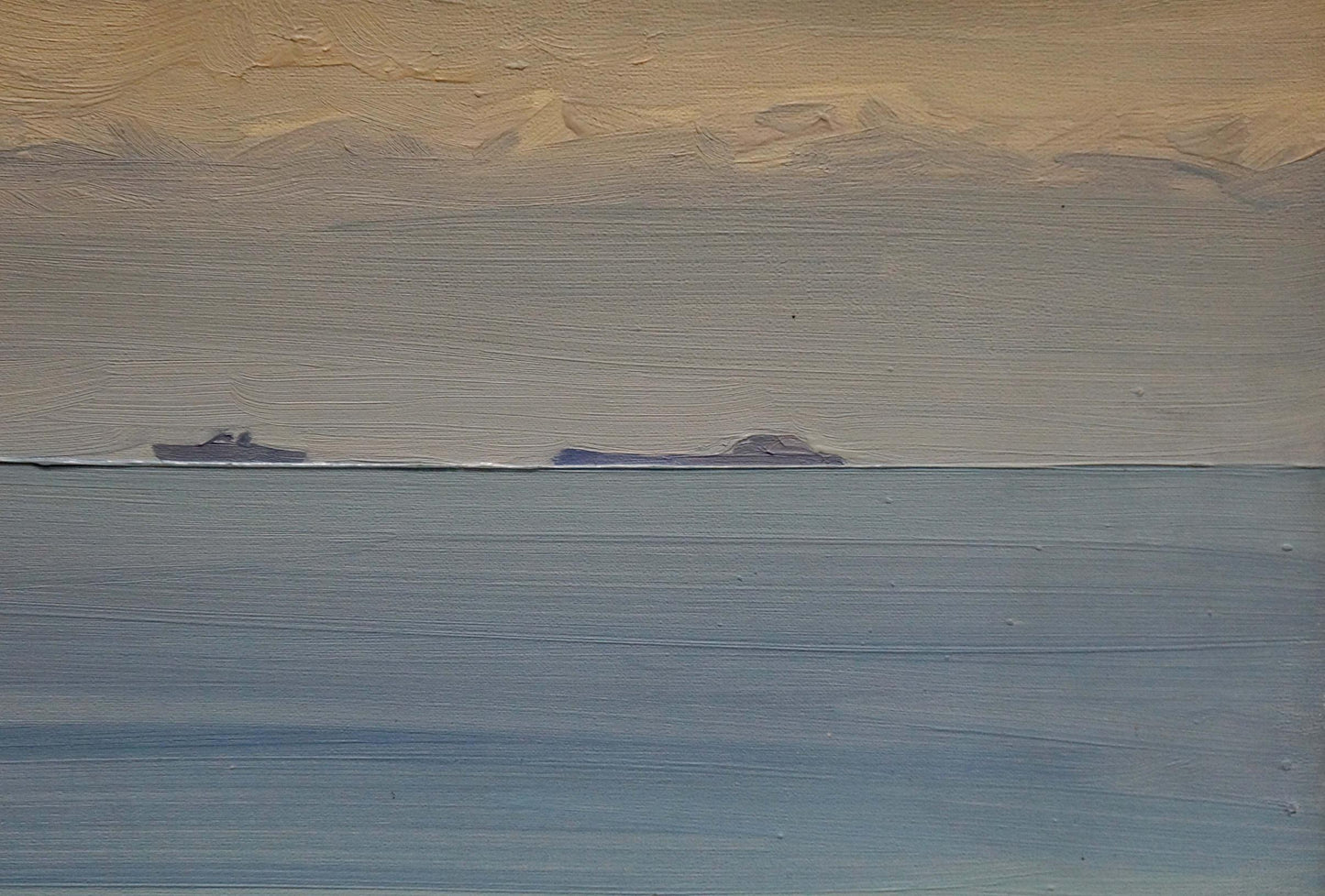 Minimalist oil painting of sea horizon by Tkachenko Valentin Yakovlevich