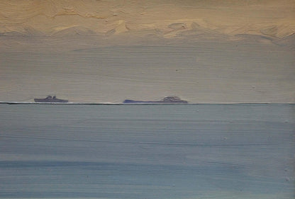 Minimalist oil painting of sea horizon by Tkachenko Valentin Yakovlevich