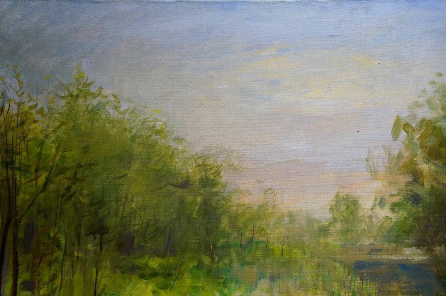 Soft-focus oil painting Fog has fallen by Bezugly Daniil Ivanovich