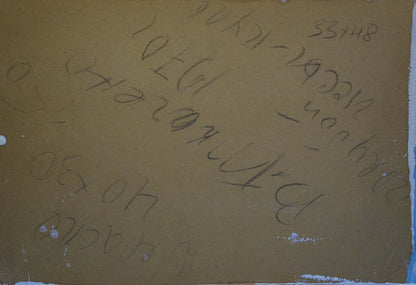 Back of Tkachenko Valentin Yakovlevich oil painting Sea horizon with beige handwritten paper sheet