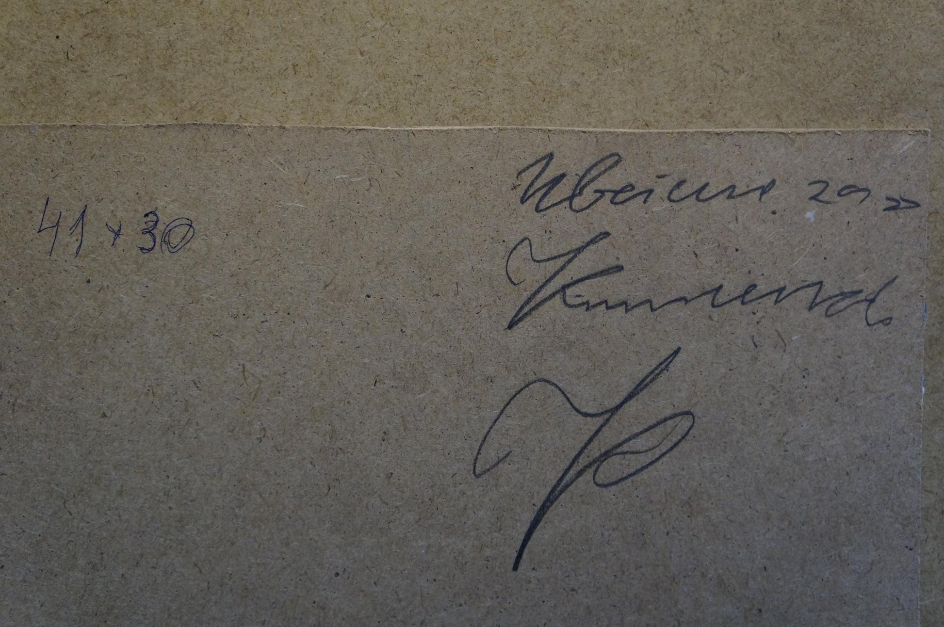 Handwritten inscription on back of Klimenko Alexander Ivanovich city view oil painting