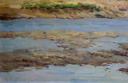 Oil painting by Bokshay Joseph Iosifovich: tranquil river in impasto