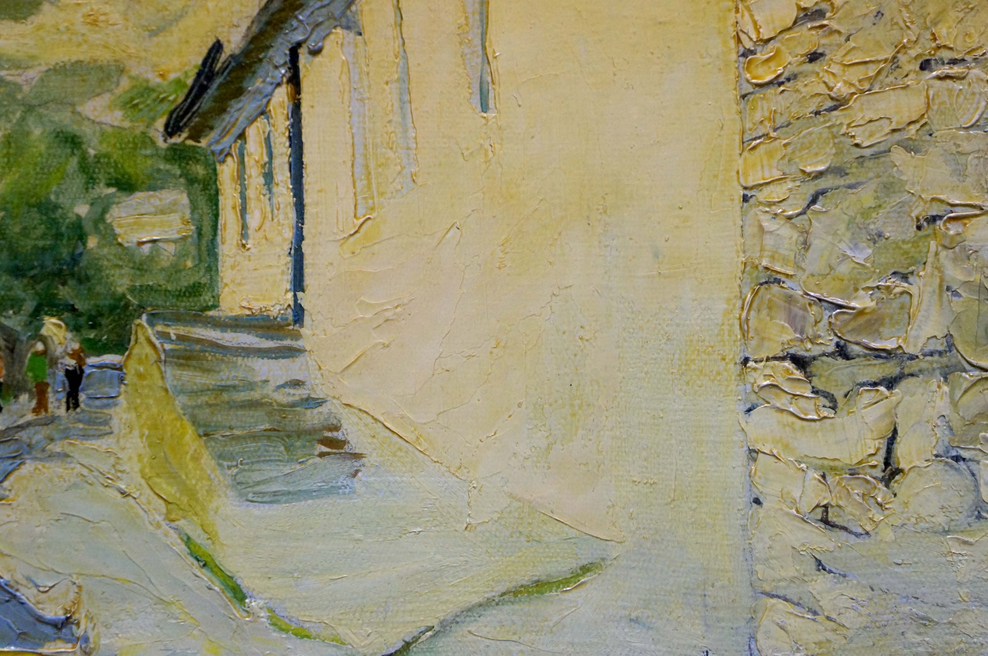 Oil painting by Miroshnichenko Pavel Petrovich: sunlit stone alleyway