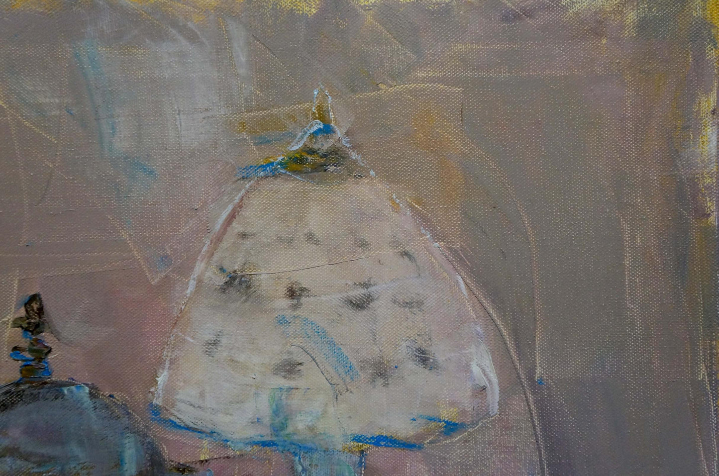 Oil painting Still life by Hadeev Valery Alexandrovich with central light triangle