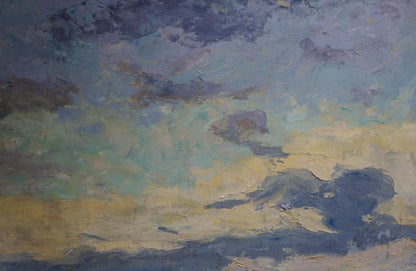Abstract oil painting Evening landscape by Tyukha Ivan Andreevich