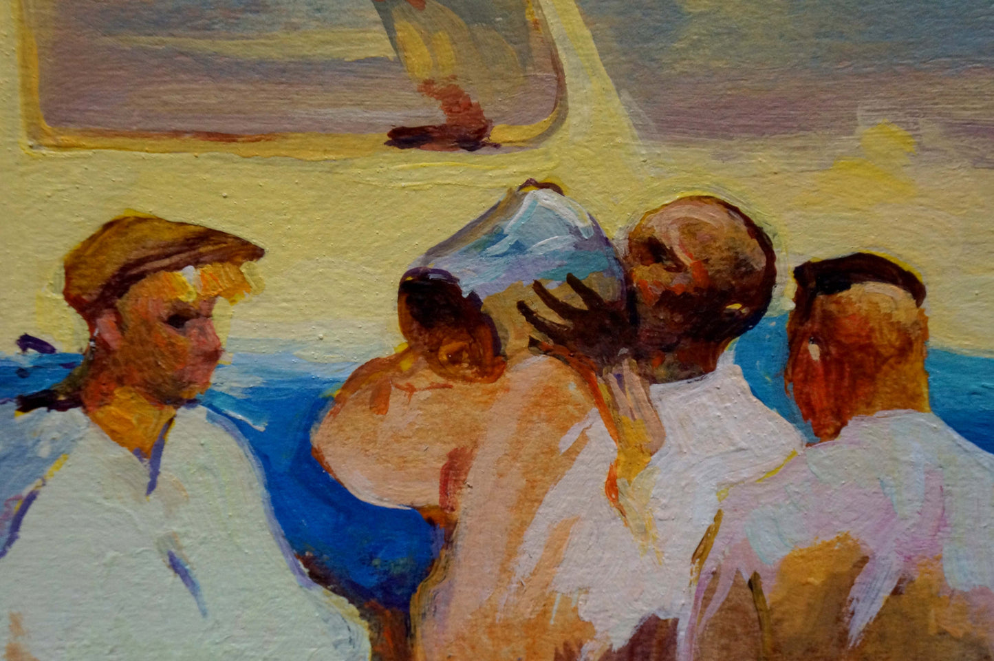 Oil painting On the Road by Sulimenko Peter Stepanovich, textured figures