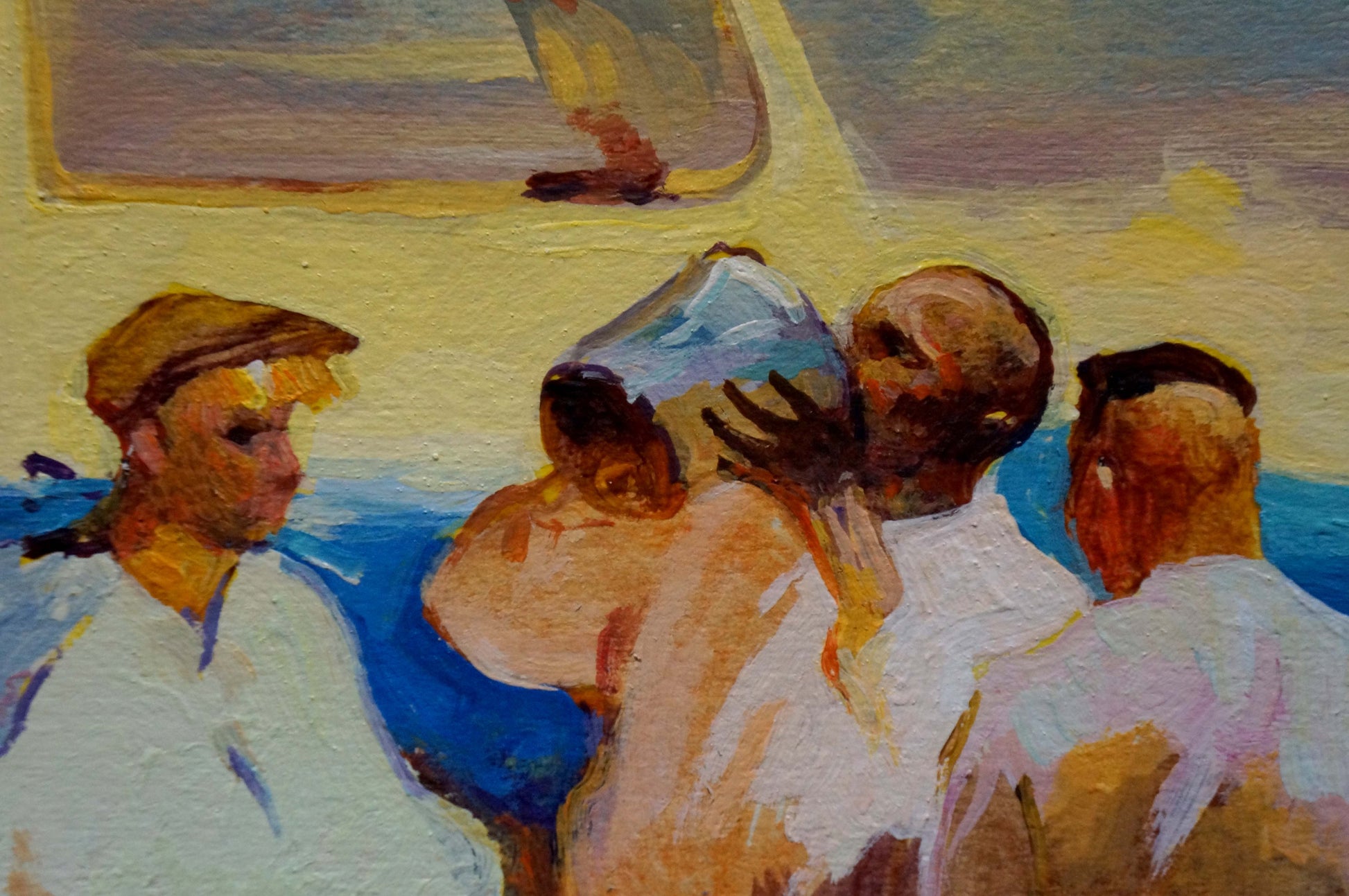 Oil painting On the Road by Sulimenko Peter Stepanovich, textured figures