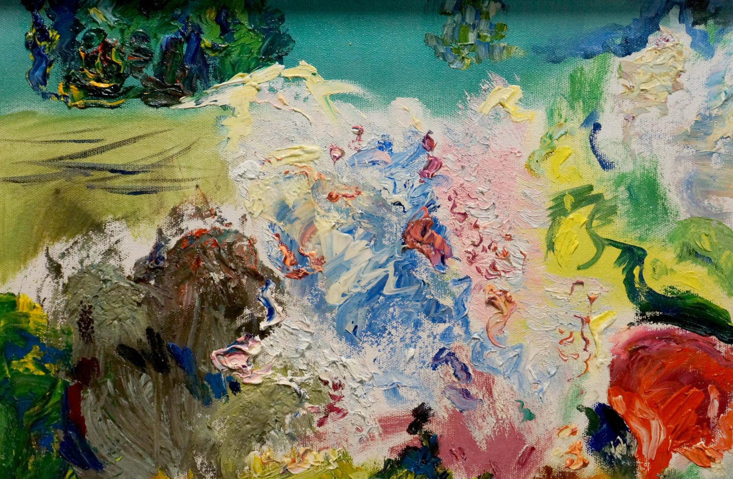 Vibrant abstract oil still life painting by Natalia Naida Kapulovska