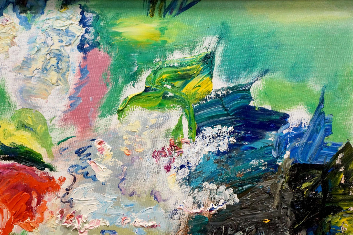 Vibrant abstract oil painting Still life by Natalia Naida Kapulovska