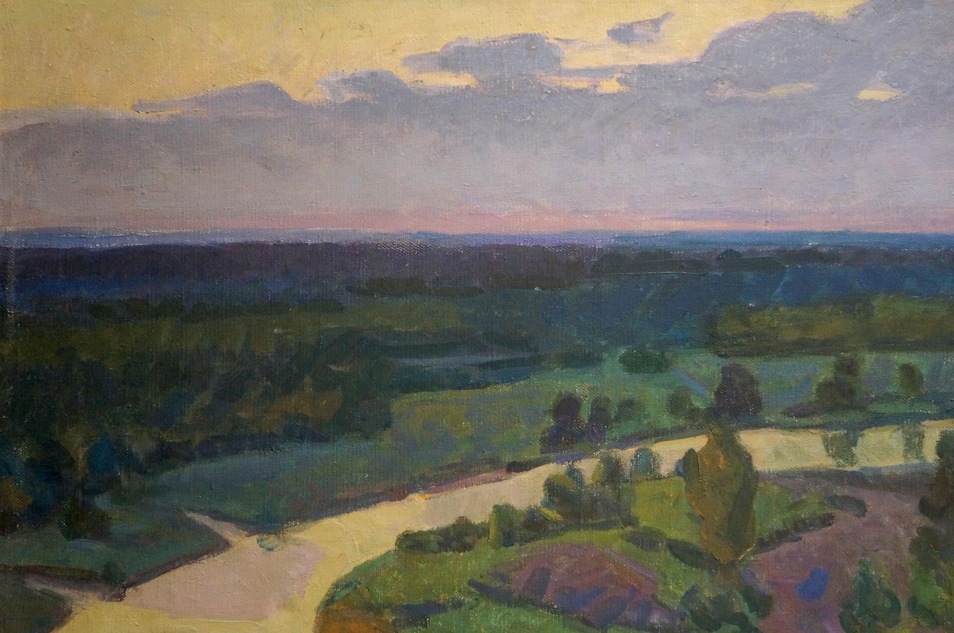 Serene impressionist oil landscape by Ovsyannikova Evgenia Ivanovna