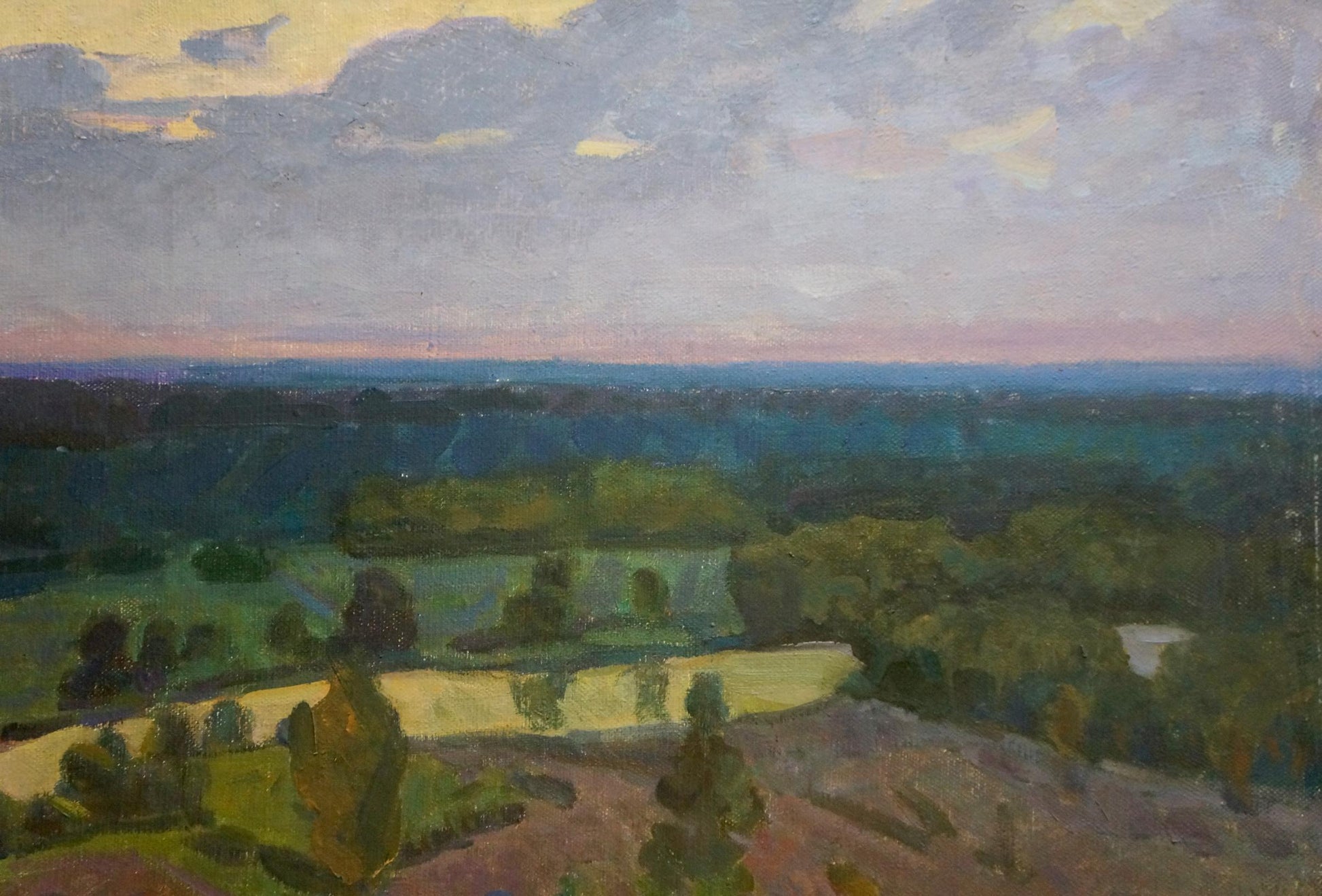 Serene oil landscape painting by Ovsyannikova Evgenia Ivanovna