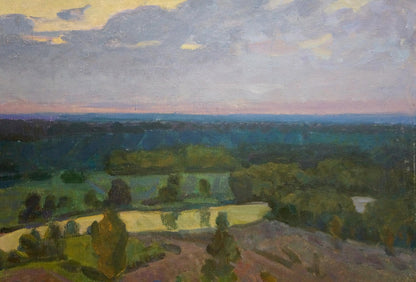 Serene oil landscape painting by Ovsyannikova Evgenia Ivanovna