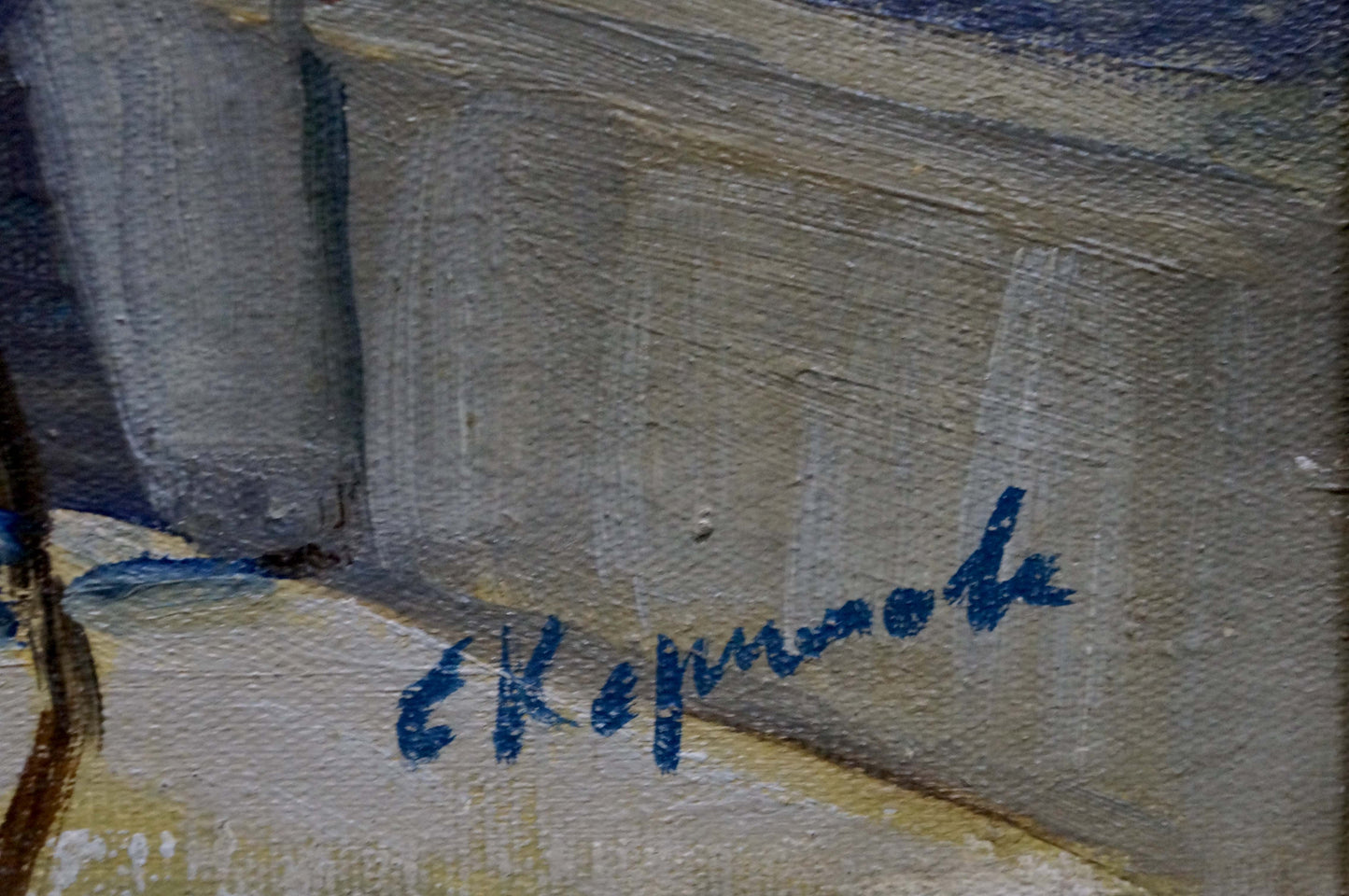 New Bridge captured in an oil painting by Elena Alexandrovna Kerimova
