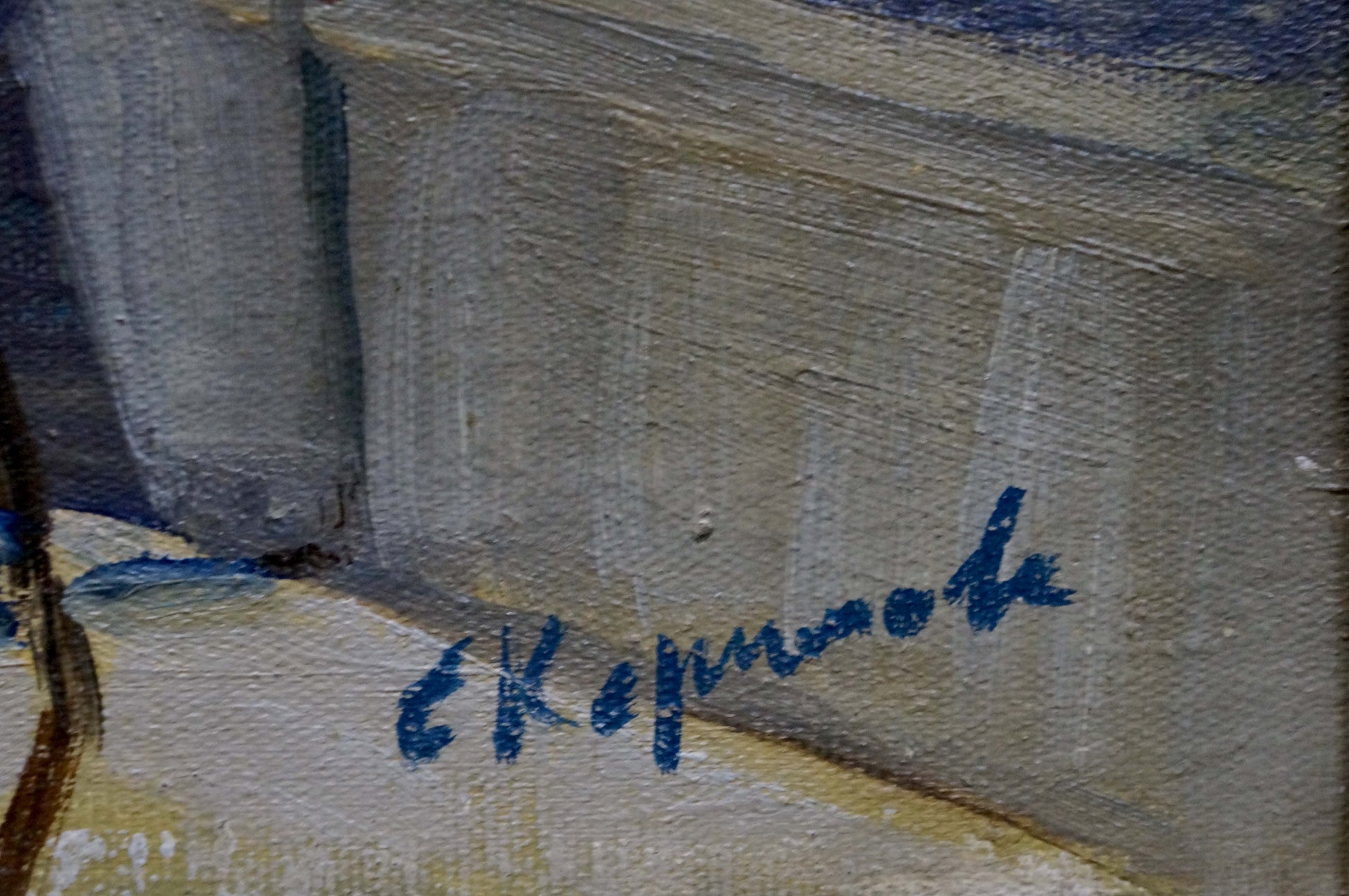New Bridge captured in an oil painting by Elena Alexandrovna Kerimova