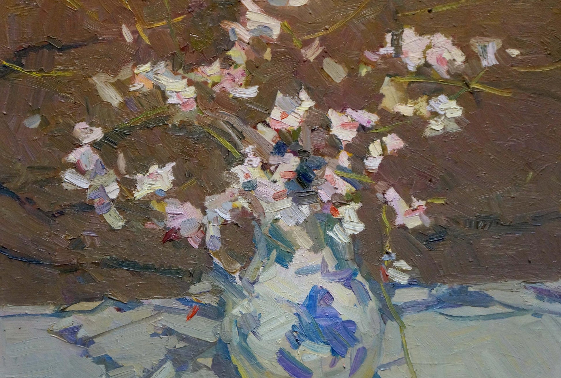 Oil painting Almond by Nagulyak Petr Ivanovich with floral vase