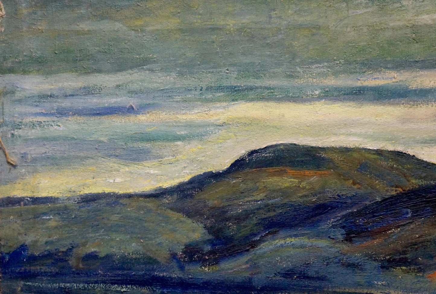 Oil painting of rolling hills by Glyuk Gavriil Martynovich