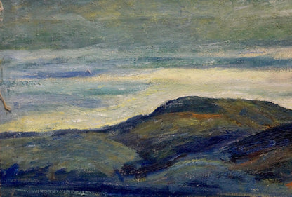Oil painting of rolling hills by Glyuk Gavriil Martynovich