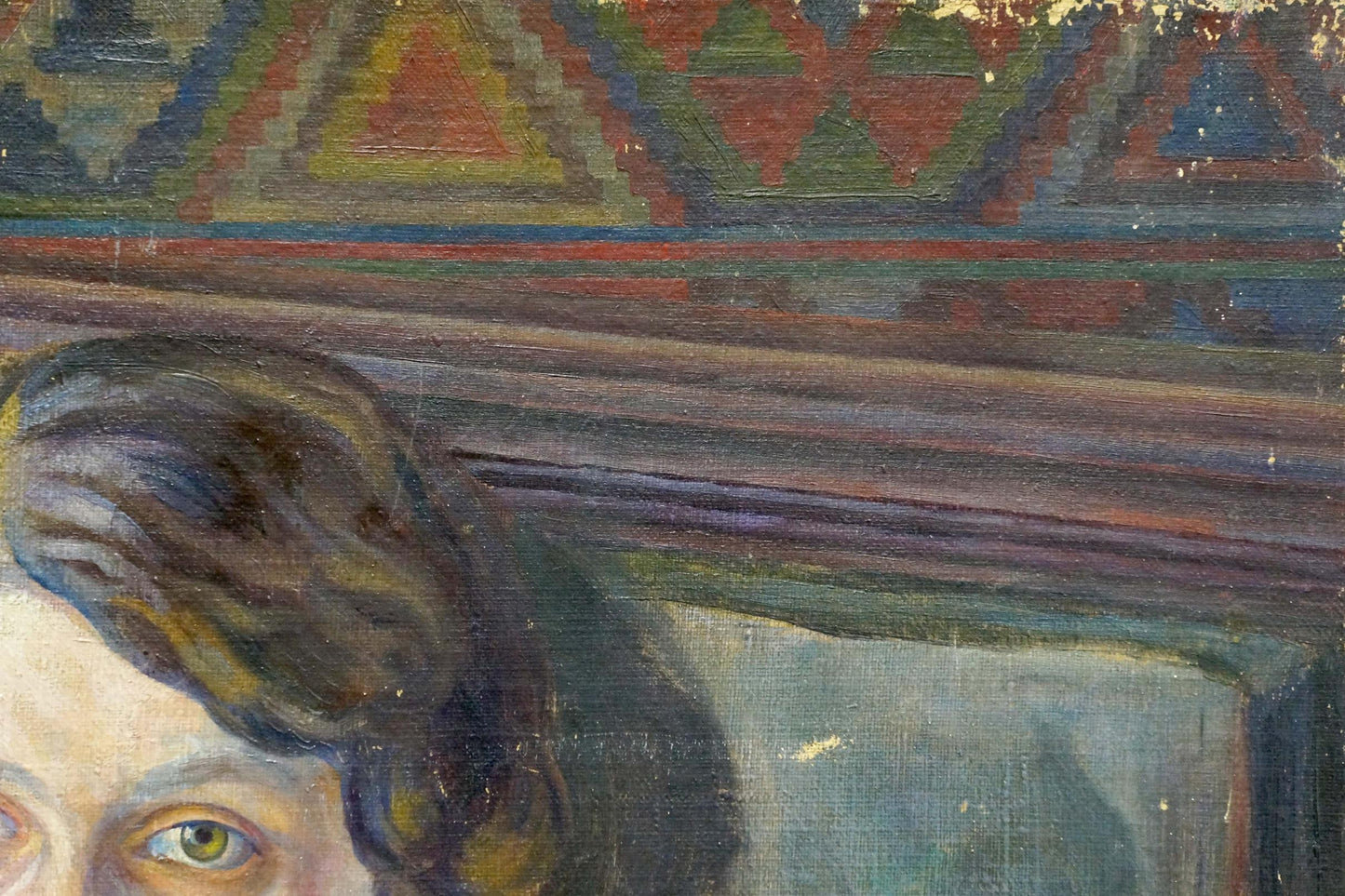 Oil painting of mothers portrait by Eremin Boris Alexandrovich, close-up face